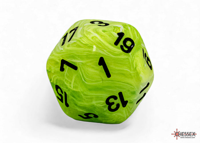Chessex - 22430 Vortex Mega-hedral Bright Green/black 7-Die Set