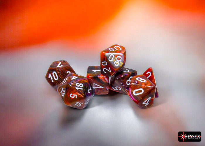 Chessex - 27543 Festive Symphony w/White Numbers