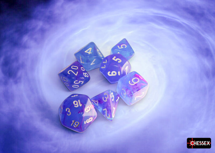 Chessex - 27567 Nebula Luminary Aura w/White Numbers