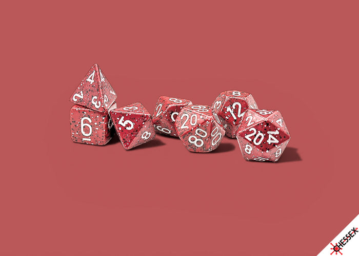 Chessex - 25374 Speckled Lava Stone Polyhedral 7-Dice Set