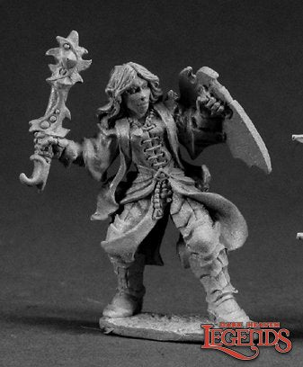 Reaper 03347 Larodin, Dark Elf Cleric (metal)