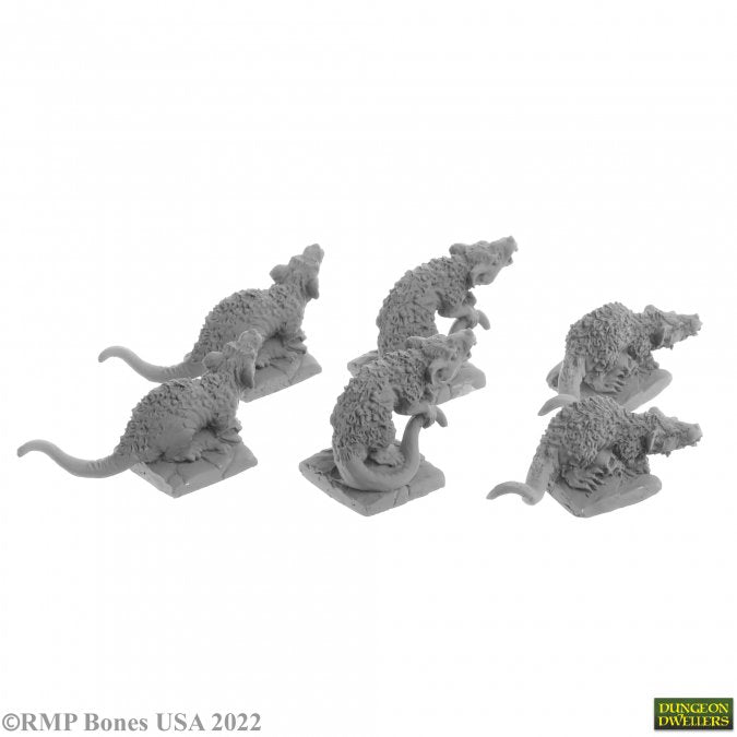 Reaper 07031 Giant Tomb Rats (6)