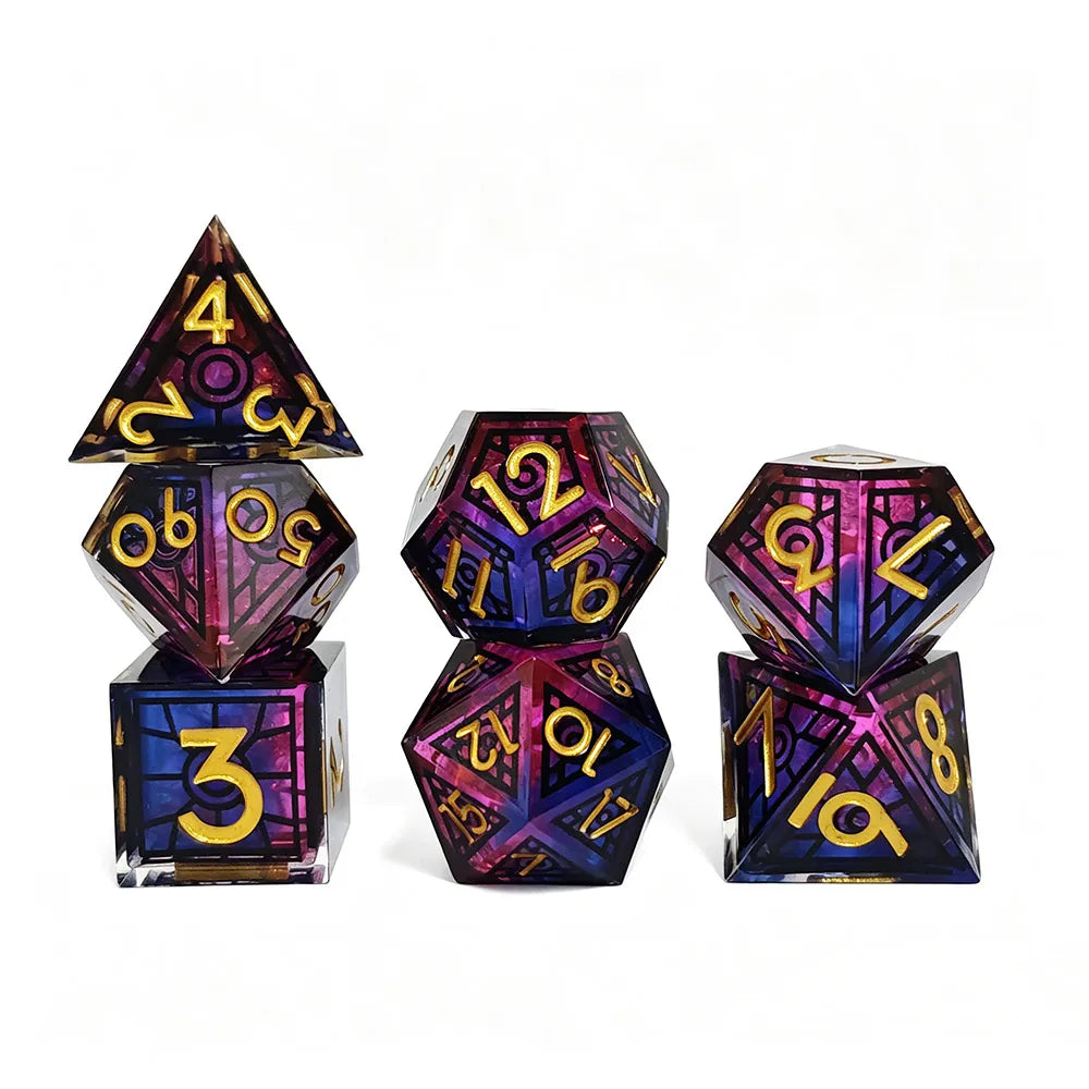 TwoFaad - Notre-Dame Cathedral Stained Glass Sharp Edge Dice