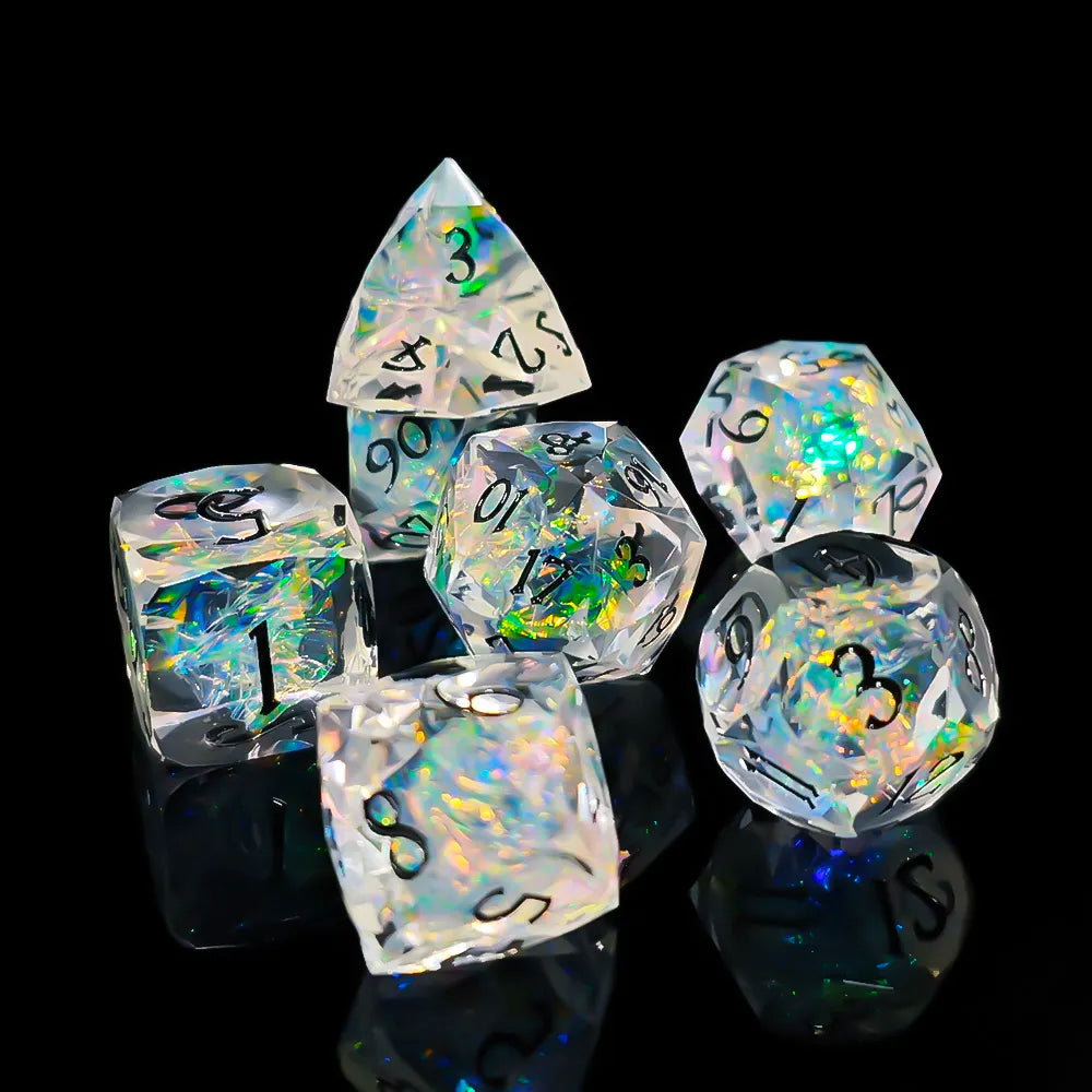 TwoFaad - Falcor Clear Multifaceted Sharp Edge Dice