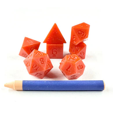 Black Oak Workshop - Black Death - Advanced Dice & Crayon Polyhedral Dice Set (red)