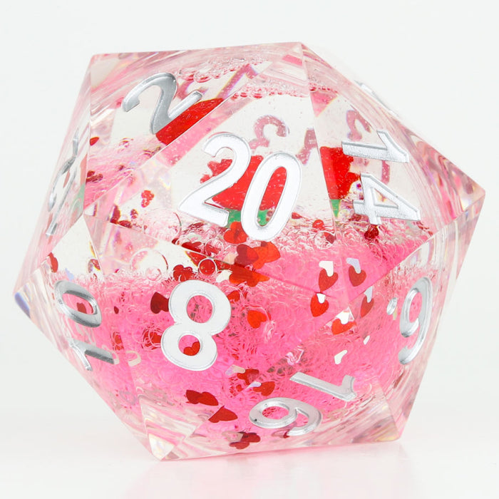 Sirius Dice d20 single 54mm Valentine's Rose Snow Globe