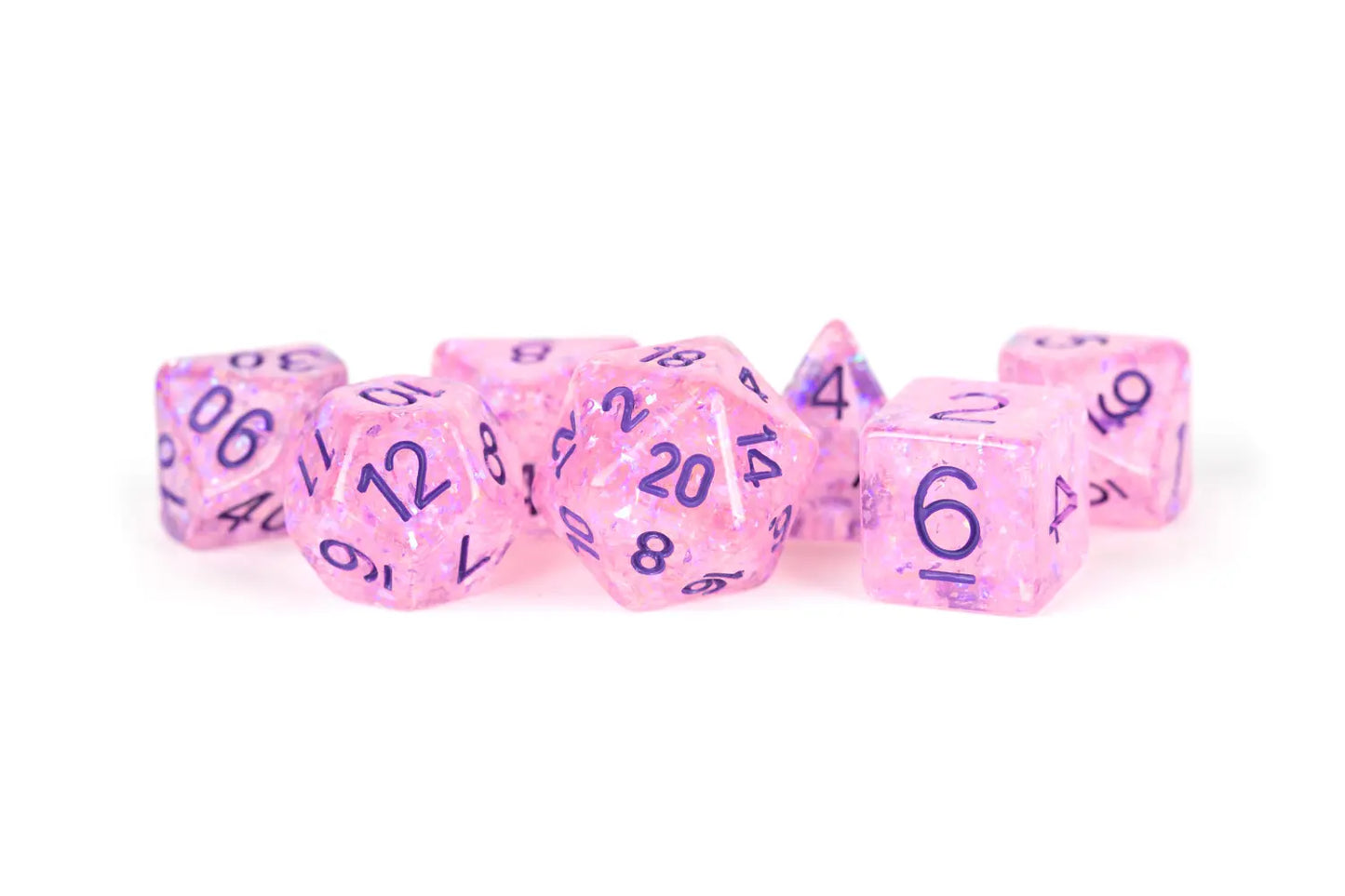FanRoll LIC684 Flash Dice Pink Dice w/ Purple Numbers