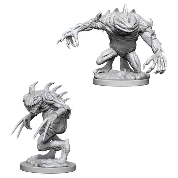D&D: Nolzur's Marvelous Minis: Grey Slaad & Death Slaad W5 (Unpainted)