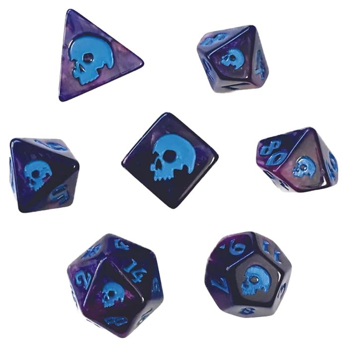 Black Oak Workshop - Black Death - Dreadgloom 7 Set of Dice