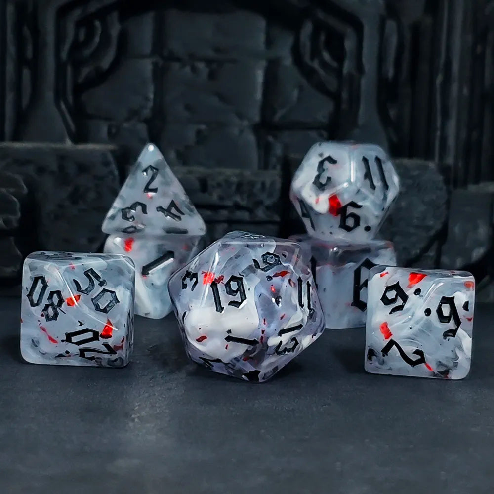 TwoFaad - Wyrmwraith 7- Piece Glitter Dice Set