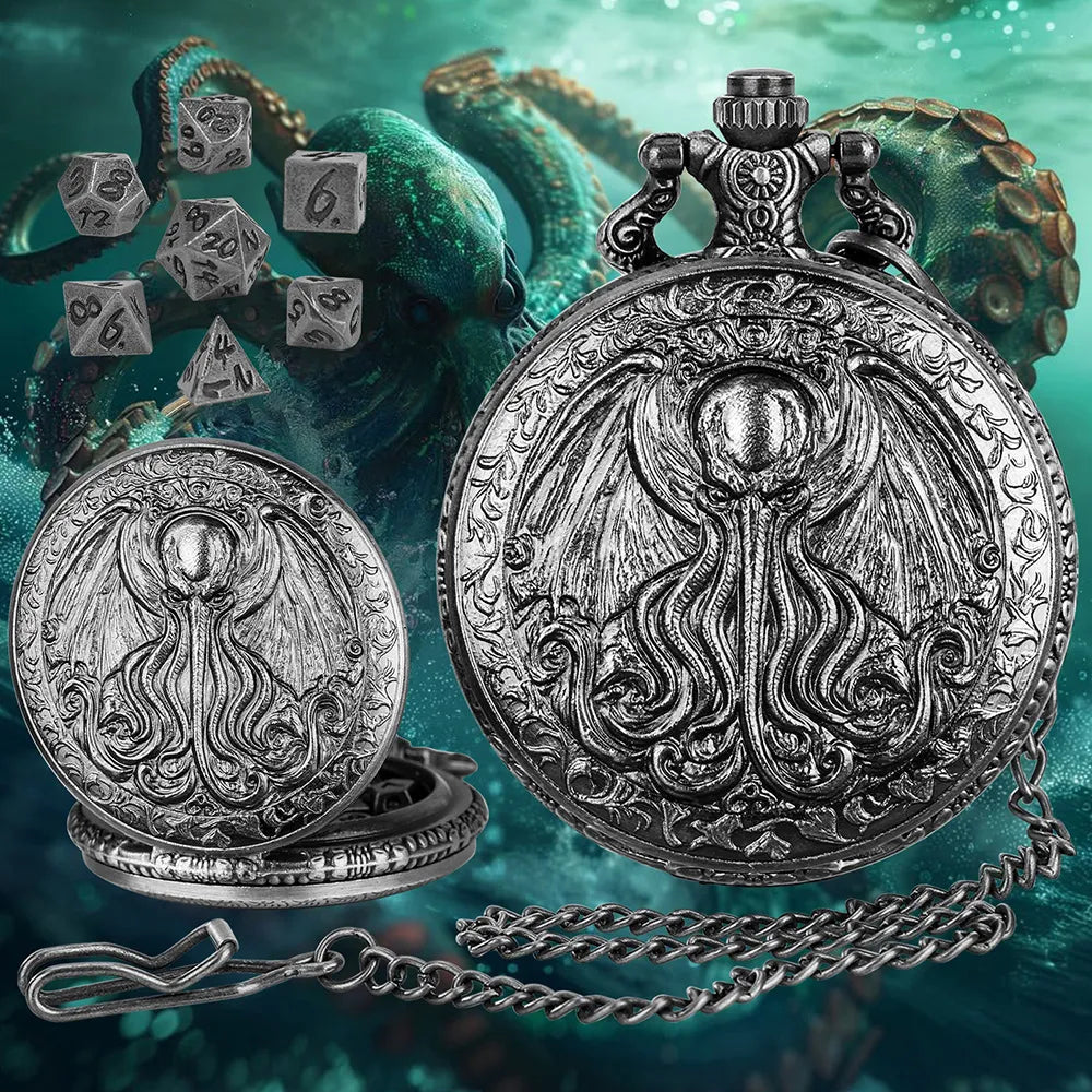 TwoFaad - Cthulhu Pocket Locket w/ Mini Metal Dice