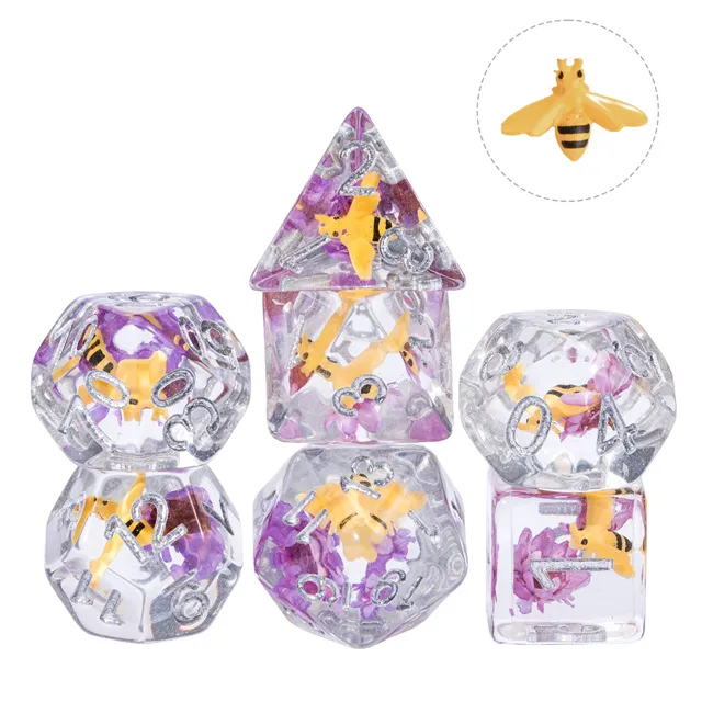 TwoFaad - Bees 7-Set RPG Dice