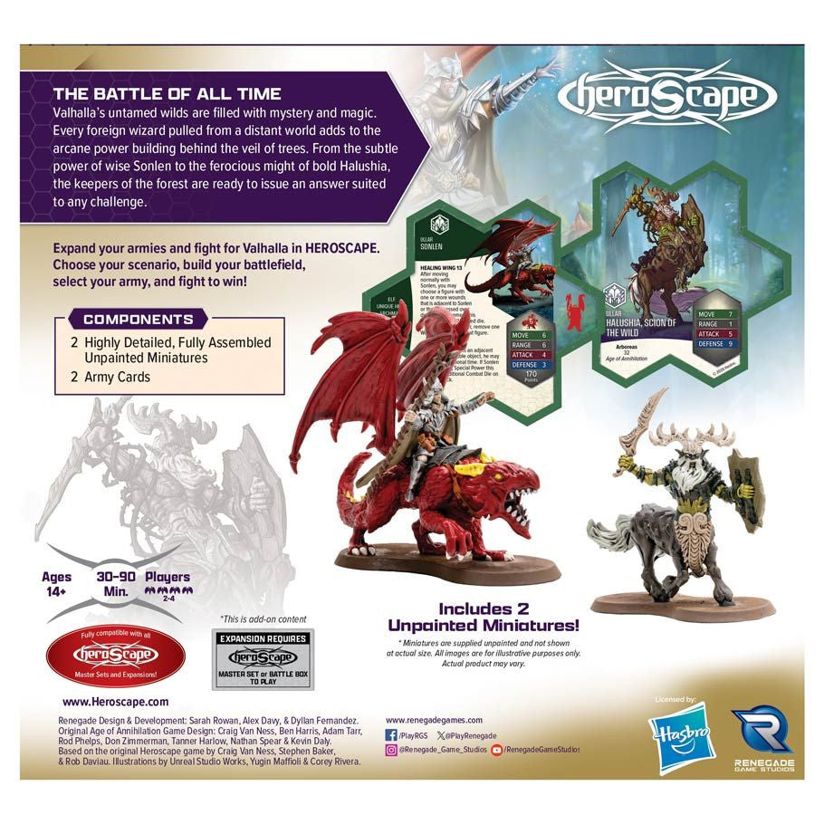 Heroscape: Rising Tide: Sonlen and Halushia, Scion of the Wild Army Expansion