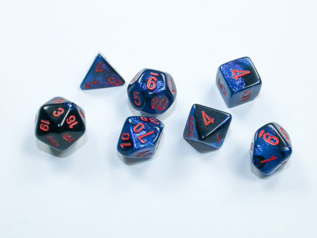 Chessex - 20658 Mini-Polyhedral Gemini Black-Starlight/red