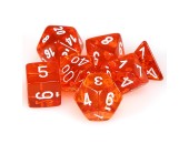 Chessex - 23073 Translucent Orange w/White Numbers