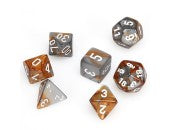 Chessex - 26424 Gemini Copper-Steel Dice w/ White Numbers