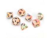 Chessex - 27442 Festive Circus Dice w/ Black Numbers
