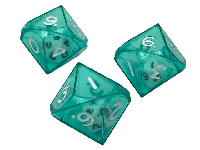 Koplow KOP12594 10 Sided Double Dice Green Translucent