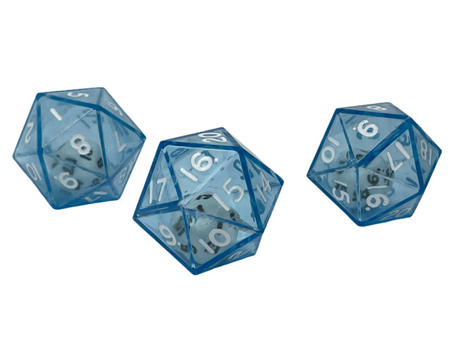 Koplow Single d20 Double Dice Blue/White