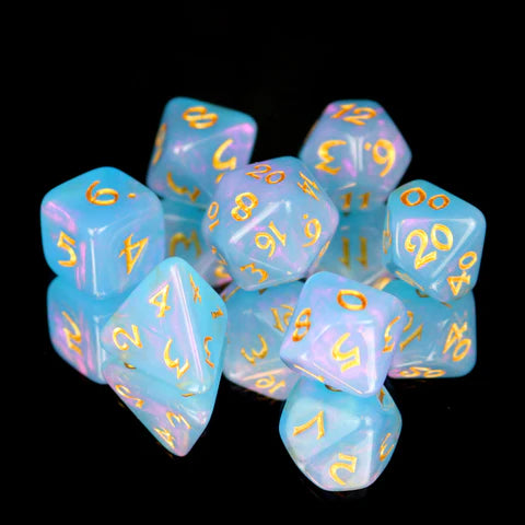Die Hard Dice - Elessia Moonstone Rumara w/ Gold Numbers