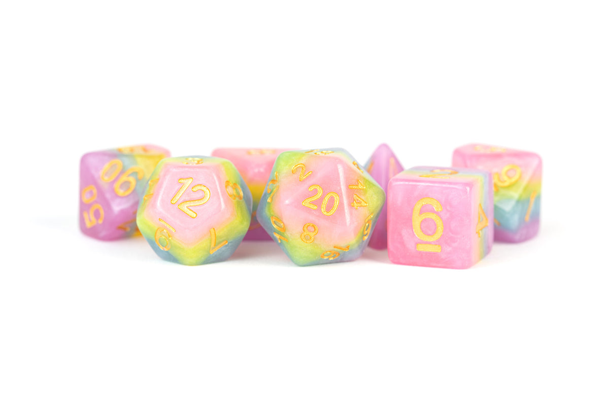 MDG LIC613 Pastel Fairy dice w/ Yellow numbers