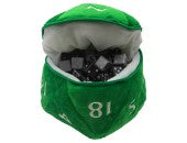 Plush D20 Dice Bag Green
