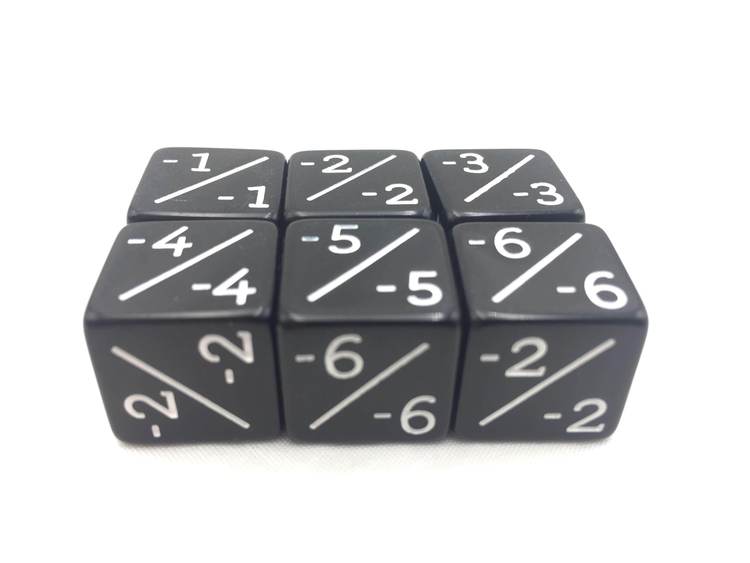 SkullSplitter CCG Counters - Minus One/Six Black - Six Pack