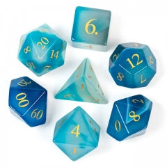 TwoFaad - Semi-Precious Gemstone Blue Agate Dice