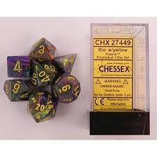 CHX27449 Festive Rio dice w/ Yellow numbers
