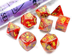 Chessex - 30050 Lab Dice Vortex Underworld w/Yellow Numbers