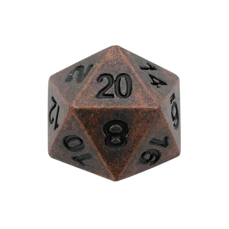 SkullSplitter Metal D20 Single Die