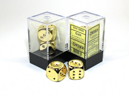 Chessex - 29006 D6 CUBE 16MM GOLD