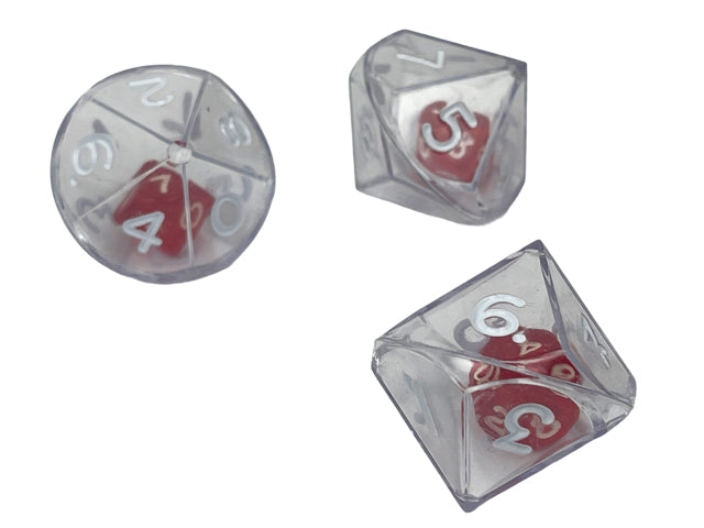 Koplow KOP11770 10 Sided Double Dice Clear Translucent
