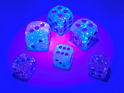 Chessex - 26864 Gemini Gel Green-Pink/blue Luminary 12mm d6 Dice Block (36 dice)