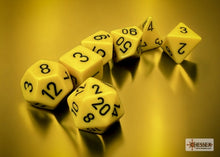 Chessex - 25402 Opaque Yellow dice w/ Black Numbers