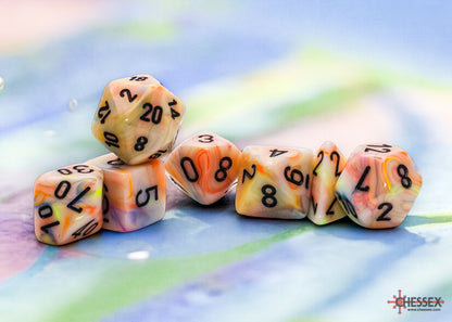 Chessex - 22442 Festive Mega-hedral Circus/black 7-Die set