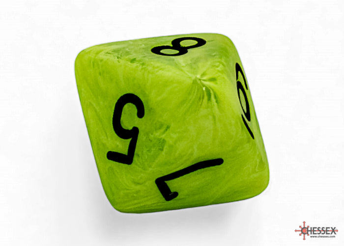 Chessex - 22430 Vortex Mega-hedral Bright Green/black 7-Die Set