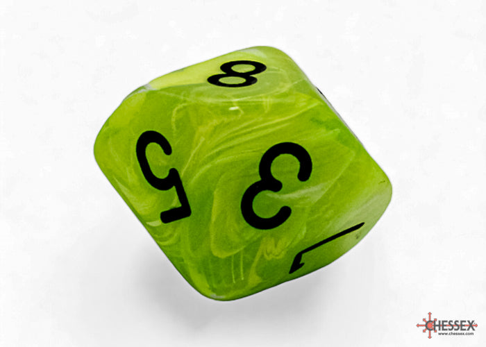 Chessex - 22430 Vortex Mega-hedral Bright Green/black 7-Die Set