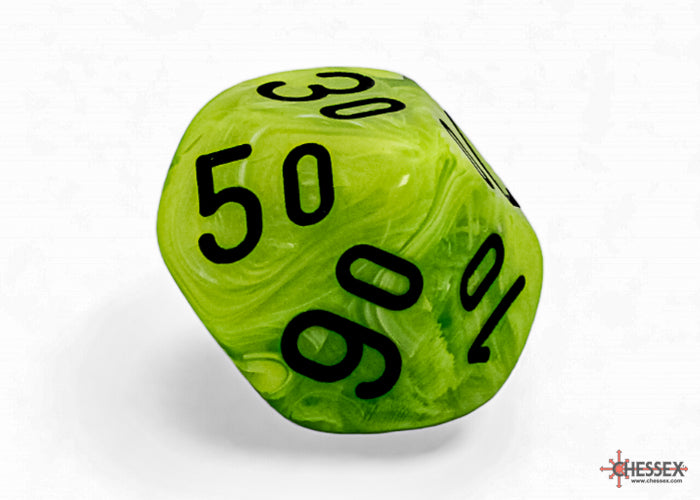 Chessex - 22430 Vortex Mega-hedral Bright Green/black 7-Die Set