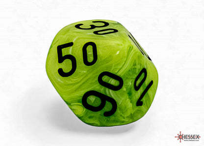 Chessex - 22430 Vortex Mega-hedral Bright Green/black 7-Die Set