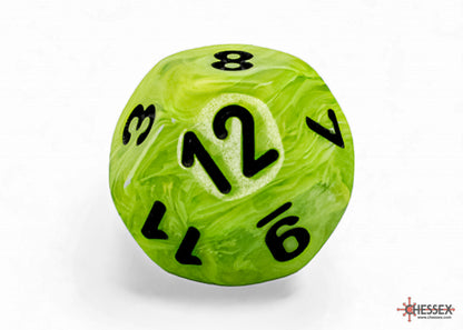 Chessex - 22430 Vortex Mega-hedral Bright Green/black 7-Die Set
