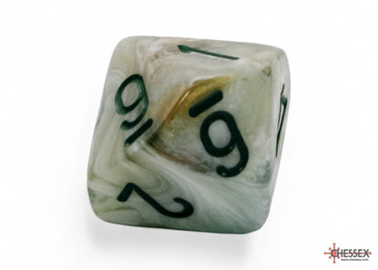 Chessex - 22409 Marble Mega-hedral Green/dark green 7-Die Set