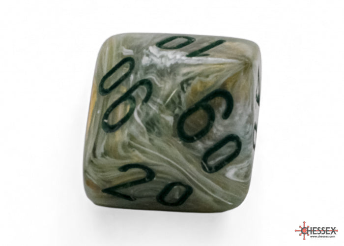 Chessex - 22409 Marble Mega-hedral Green/dark green 7-Die Set