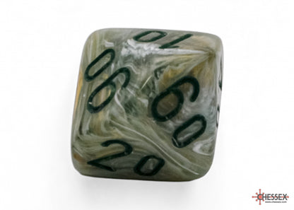 Chessex - 22409 Marble Mega-hedral Green/dark green 7-Die Set