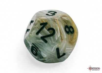 Chessex - 22409 Marble Mega-hedral Green/dark green 7-Die Set