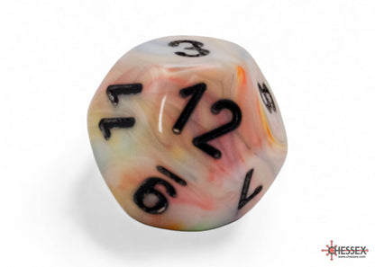 Chessex - 22442 Festive Mega-hedral Circus/black 7-Die set