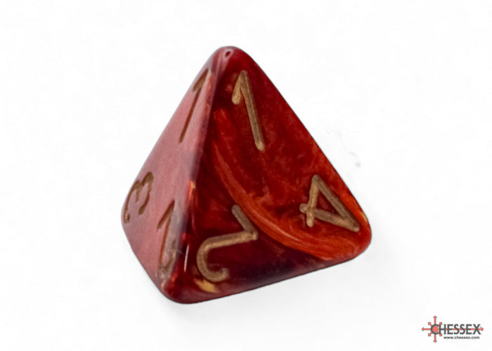 Chessex - 22414 Scarab Mega-hedral Scarlet/gold 7-Die Set