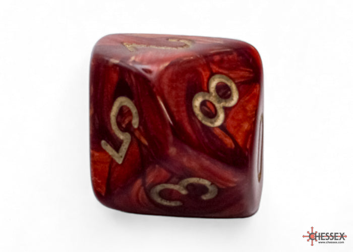 Chessex - 22414 Scarab Mega-hedral Scarlet/gold 7-Die Set