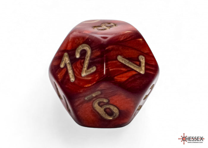 Chessex - 22414 Scarab Mega-hedral Scarlet/gold 7-Die Set