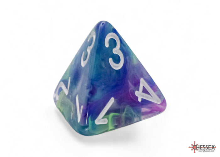Chessex - 22546 Festive Mega-hedral Waterlily/white 7-Die set